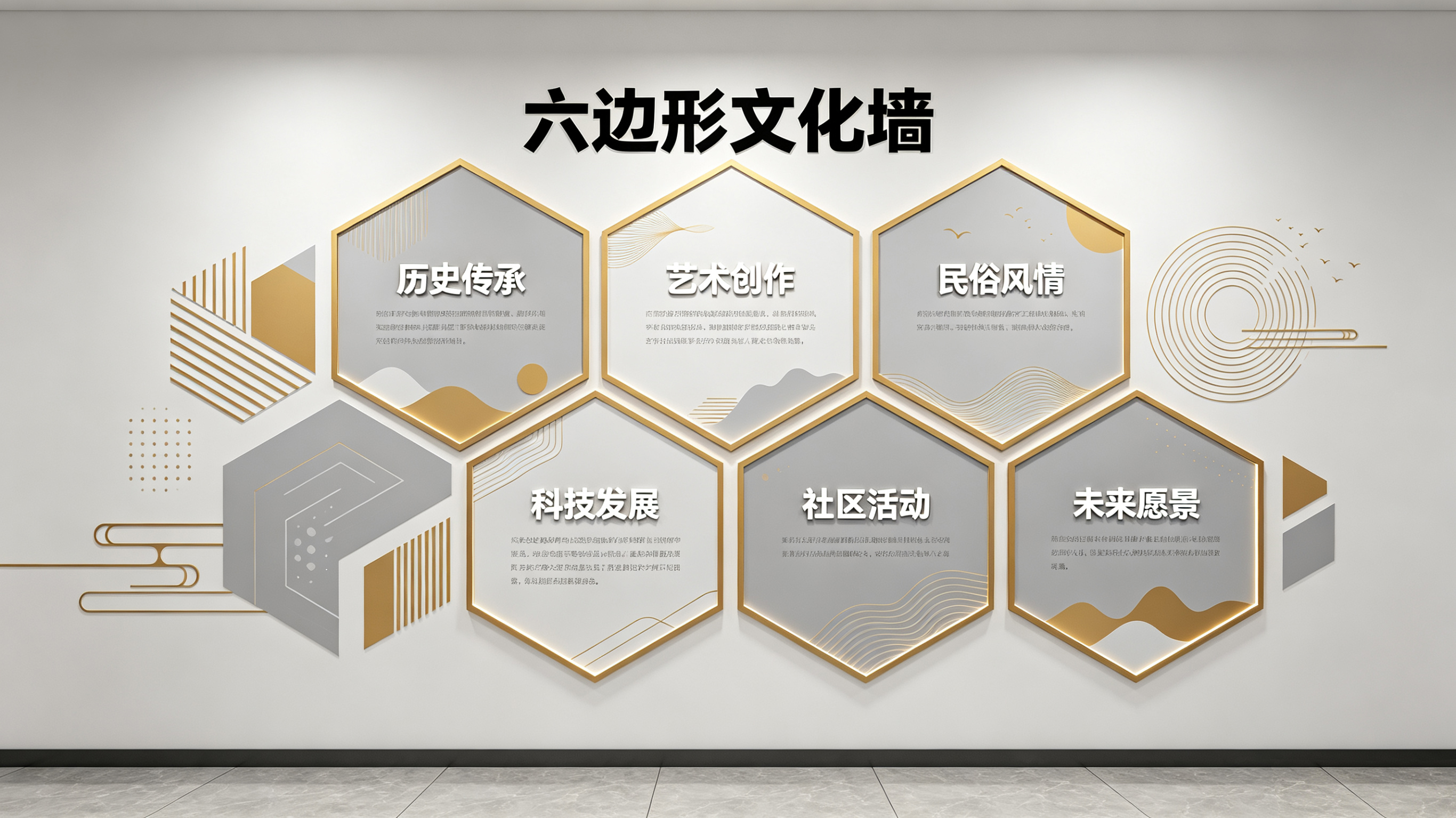 余姚企业文化墙 | 六边形信息美学